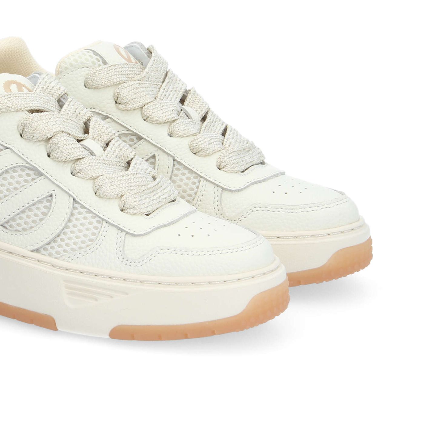 ALISON SNEAKER W - GRAIN/MESH/SUED - BLANC CASSE/IVOIRE